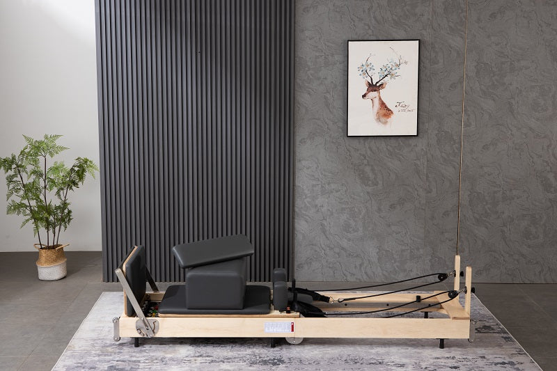 Premium Foldable Wood Pilates Reformer P6